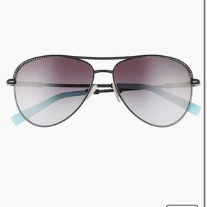 Tiffany & Co. Black Aviator Sunglasses